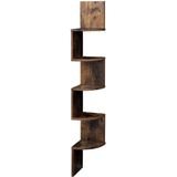 ACAZA Vintage Boekenplank - Boekenrek - 5 Niveaus - Wandrek - 20 cm Breed en 127 cm Hoog