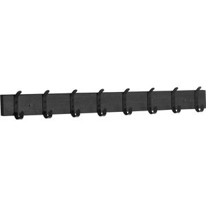 ACAZA Kapstok - Wandkapstok - Hangende kapstok Muur of Wand - 8 haken - 88 cm Lang - Zwart