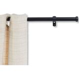 ACAZA Gordijnroede Gordijnrail Gordijnroede uitschuifbaar Gordijnstang Mat Zwart