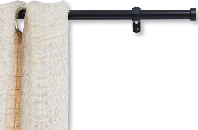 ACAZA Gordijnroede Gordijnrail Gordijnroede uitschuifbaar Gordijnstang Mat Zwart