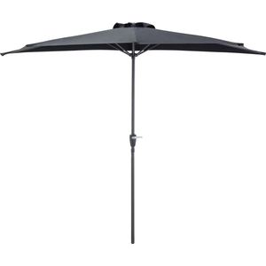ACAZA - Halve parasol - Halve Parasol voor Balkon - Balkon Parasol - 3 Meter Diameter - Zwart