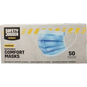 JUNAI - Mondmaskers - Blauw - Niet Geweven - Doos van 50 Stuks