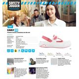 Safety Jogger - Carly Sandaal OB - Fuchsia - Synthetisch Leder