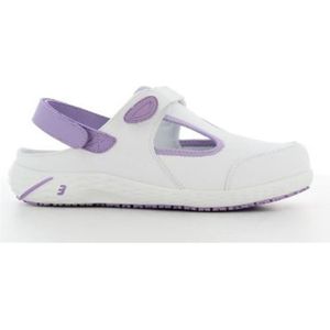 Safety Jogger - Carly Sandaal OB - Fuchsia - Synthetisch Leder