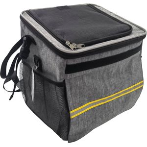 Animal Boulevard Ab45102 - Travel - Hond - Ab Travel Fietsmand & Draagtas Vooraan Grijs-25x30x30cm