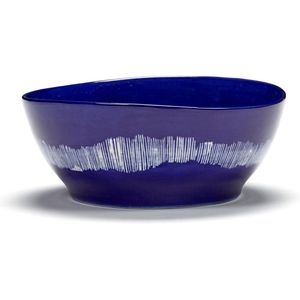 Serax - Ottolenghi - Feast - Kom - 18cm - L - donkerblauw witte strepen - set van 4
