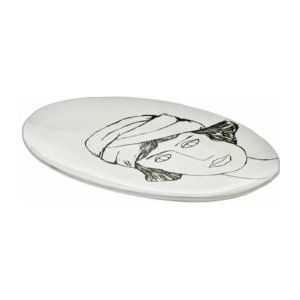 Dinerbord Serax La Mère Tableware By Marie Michielssen Off White Black 37,5 x 27,5 cm
