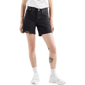 Levi' 501 Mid Thigh Korte Spijkerbroek - Dames - Lunar Black