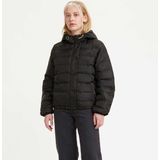 Levi's - Hoodie - Zwart - 100% Polyester - Met 4 Zakken en Rits met Knopen