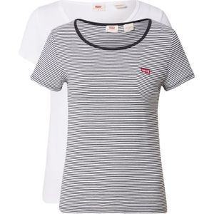 LEVI'S - Shirt - Bloedrood/Zwart/Wit - 2 Pack - Kwartmouw