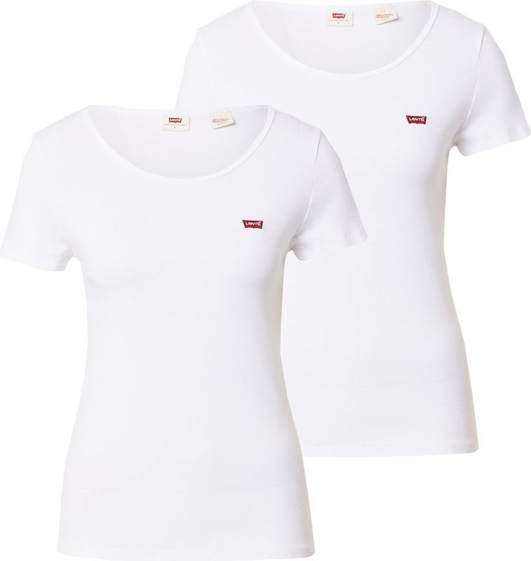 Levi's - 74856-0015 - T-shirt - Wit - Set van 2 - Katoen - Korte Mouwen