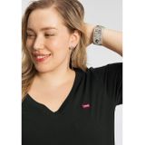 Levi's - Plus Shirt - Zwart - T-shirt - V-hals