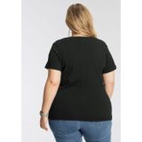 Levi's - Plus Shirt - Zwart - T-shirt - V-hals