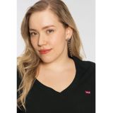Levi's - Plus Shirt - Zwart - T-shirt - V-hals