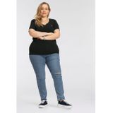 Levi's - Plus Shirt - Zwart - T-shirt - V-hals