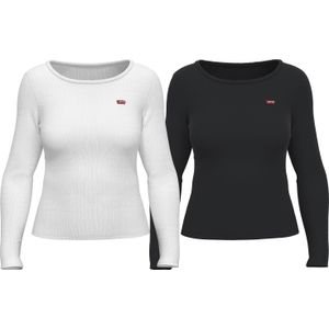 LEVI'S - Shirt - Rood/Zwart/Wit - Jersey - 2 Pack