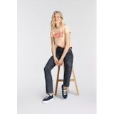 Levi's - 505 Original - Spijkerbroek - Blauw - 100% Katoen, Rechte Pasvorm, Hoge Opkomst