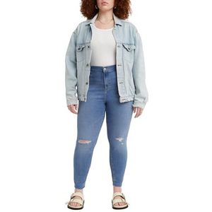 Levis Light Indigo-Worn in 721 Pl Hi-Rise Skinny gedragen, 14 S voor vrouwen, Light Indigo, S, Light Indigo