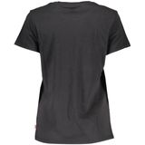 LEVI'S - T-shirt - Zwart - Katoen - Ronde Hals met Logo