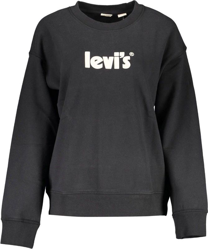Levi's - Sweatshirt - Zwart - Katoen - Ronde Hals - Lange Mouwen - Logo Print