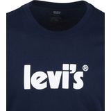 Levi's - T-shirt Logo Donkerblauw - Heren - Regular-fit