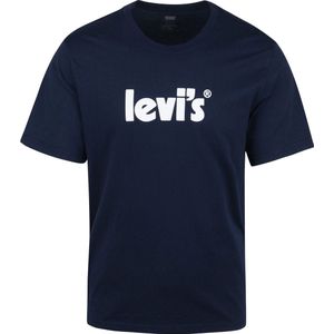 Levi's - T-shirt Logo Donkerblauw - Heren - Regular-fit