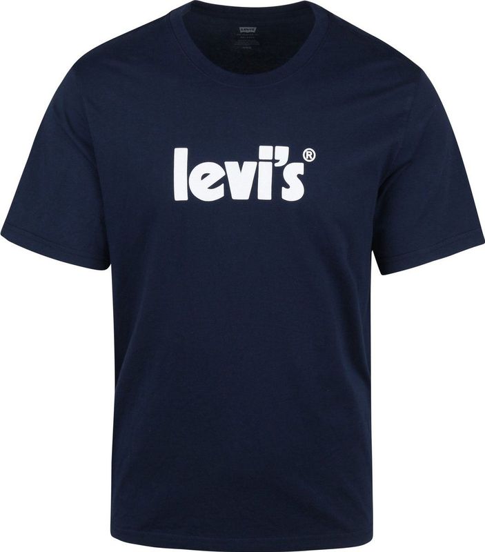 Levi's - T-shirt Logo Donkerblauw - Heren - Regular-fit