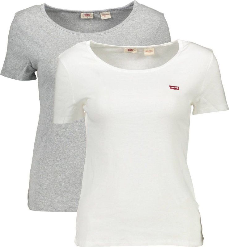 Shirt - 2 Pack Crewneck Tee - Effen - Jersey - Kwartmouw