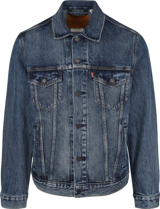 Truckerjack - Denim - Katoen - Pluche Sherpa-voering
