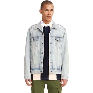 Levi's - The Trucker Jas - Tussenjas - Blauw - Denim - Sherpa Voering