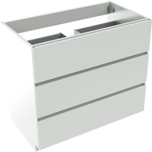 Storke Edge staande wastafelonderkast 95 x 52 cm glanzend wit 3 lades