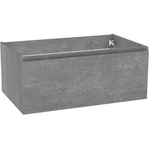 Storke Edge zwevende wastafelonderkast 75 x 52 cm beton donkergrijs 1 lade