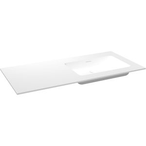 Storke - Mata - Wastafel - Asymmetrisch - Rechtse - Matte Solid Surface - 110 x 52 cm - Combinatie Kast 45 cm