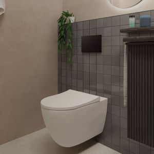 Presa - Bedieningspaneel - Mat Zwart - Voor UP320 of UP720 Inbouwreservoir