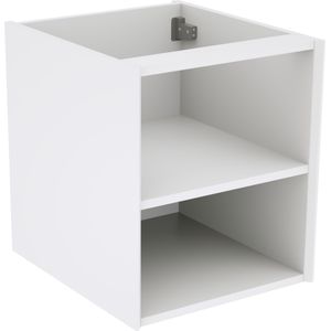 Storke Edge zwevende wastafelonderkast 45 x 52 cm mat wit met 2 open nissen