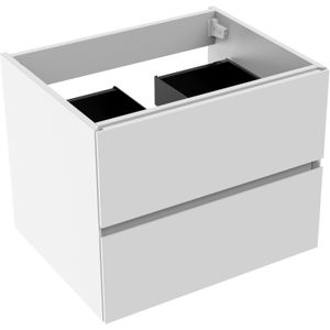 Storke Edge zwevende wastafelonderkast 65 x 52 cm glanzend wit 2 lades