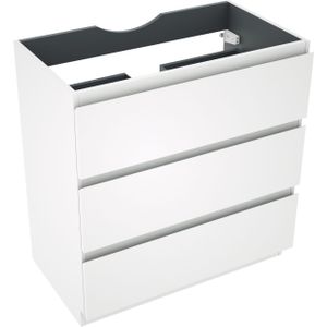 thumbnail: UTOKON Waterdichte Badkamerkast - Witte Staande Opbergkast Met Planken Voor Toilet, Slaapkamer, Keuken En Woonkamer