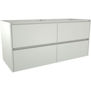 Storke Seda zwevend wastafelonderkast 130 x 52 cm mat wit 4 lades