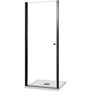 Luca Varess - Kuresa - Douche Draaideur - Helder Glas - Mat Zwart Profiel - 85 x 200 cm