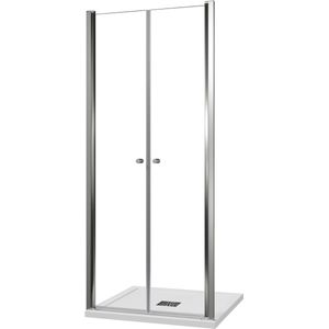 Luca Varess Kuresa - Douche Pendeldeur - Helder Glas - 90 x 200 cm - Glans Chroom Profiel