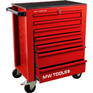 Gevulde rode gereedschapswagen STARTER 212-delig MW Tools
