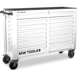 Gevulde brede, witte gereedschapswagen XL 514-delig MW Tools MWE512G4W