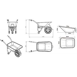 Elektrische kruiwagen 80l 150kg - batterij 40V / 6Ah Torros