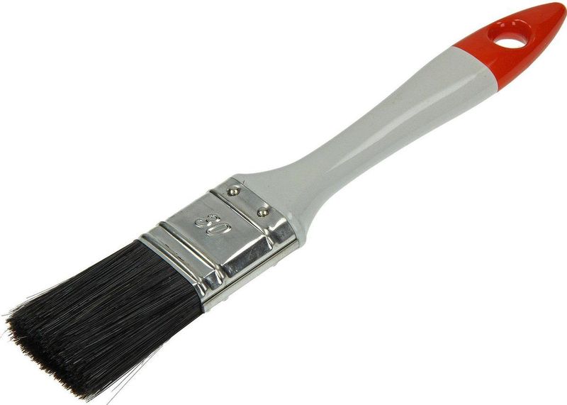 Kwast - Platte - Rood - Kunststof Steel