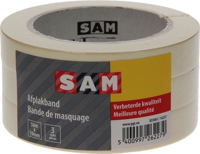 SAM Afplaktape - 3 rollen