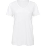 B&C Triblend - Dames-T-shirt - V-hals - Gecertificeerd STANDARD 100 door OEKO-TEX®