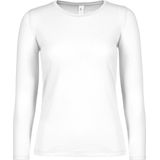 B&C E150 - Dames-T-shirt - Lange Mouwen - Oeko-Tex 100 Gecertificeerd - 100% Katoen