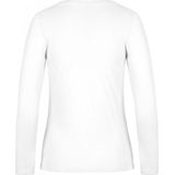 B&C E190 - Dames-T-shirt - Sport Grey - Lange Mouwen - 100% Katoen