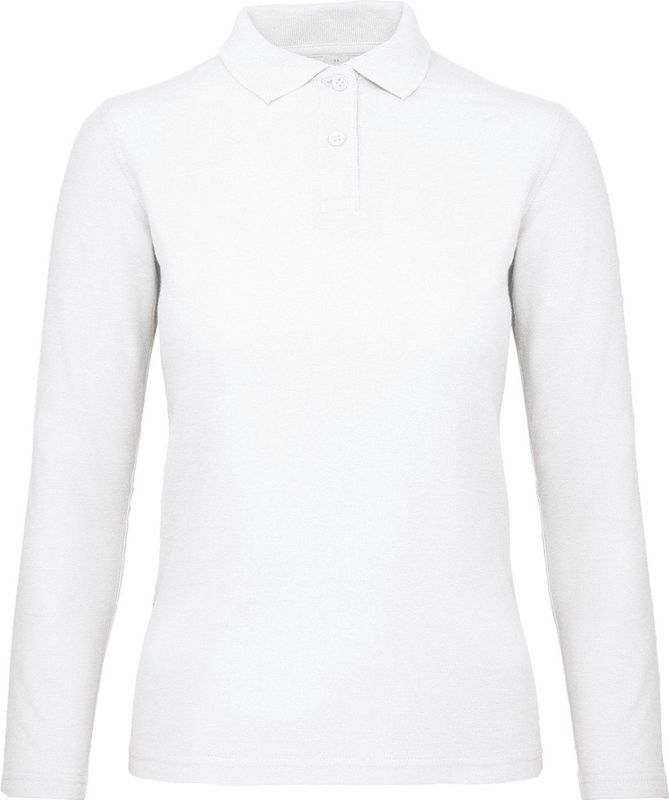 B&C ID.001 - Damespolo - Lange Mouwen - 100% Katoen