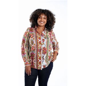 Paprika - Blouse - Multi - 100% Katoen - Rechte Mouwen - Knoopsluiting